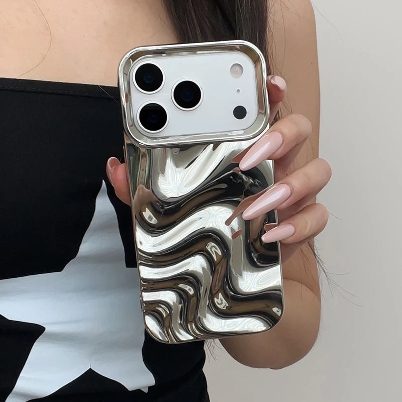 Chrome Wave Mirror Case