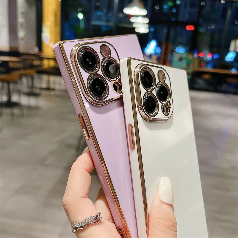 Gold Plated Square Case