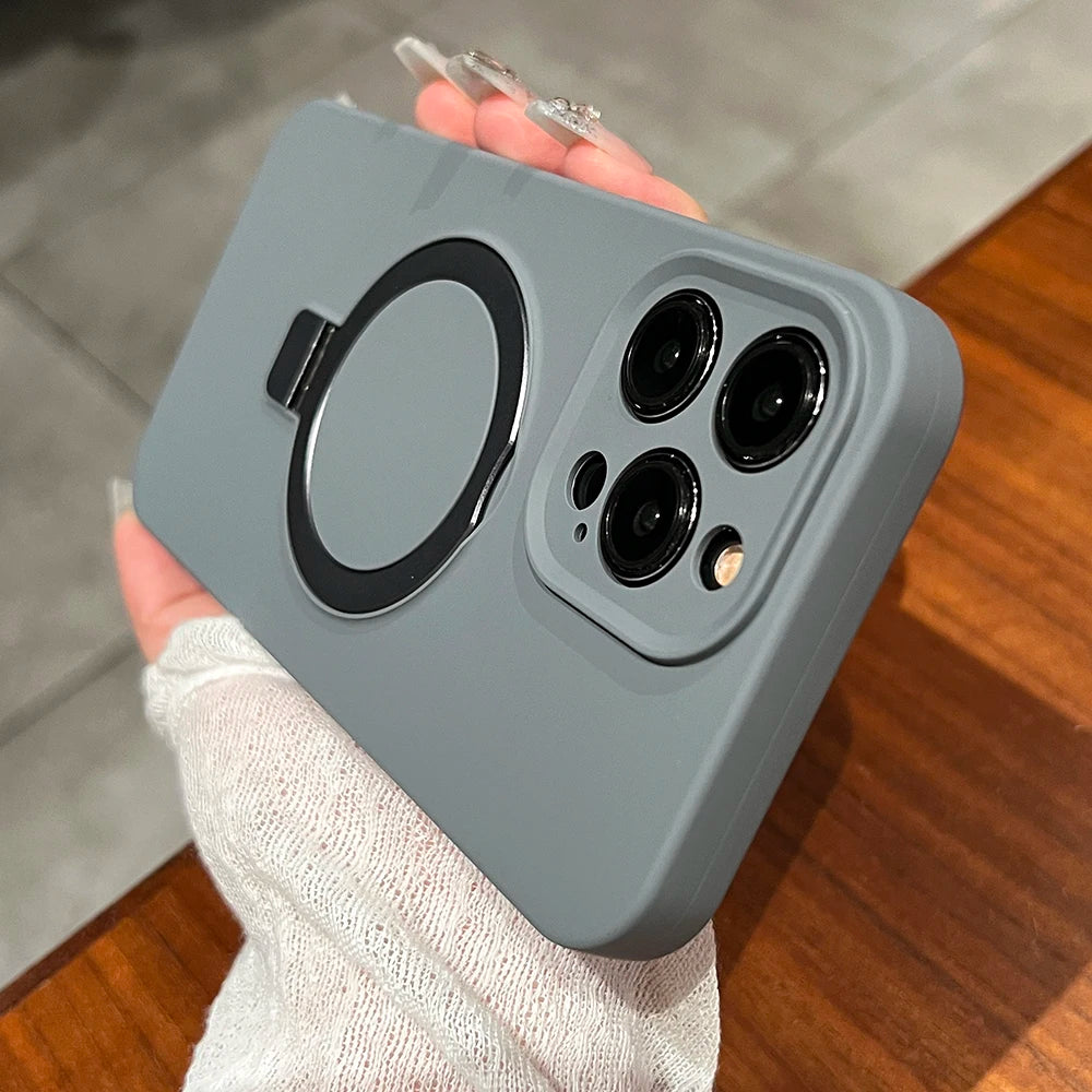 Silicone MagSafe case with Folding Stand/Holder