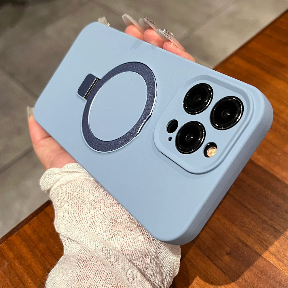 Silicone MagSafe case with Folding Stand/Holder
