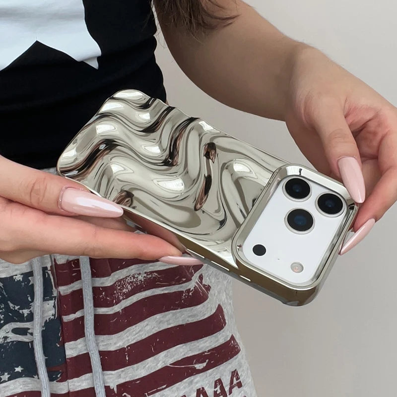 Chrome Wave Mirror Case