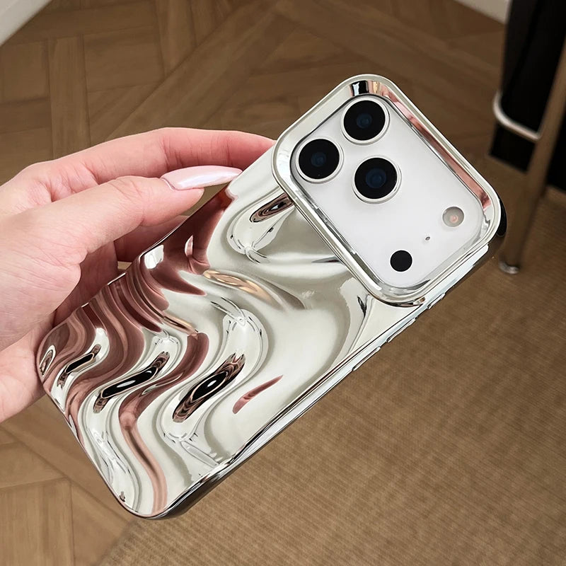 Chrome Wave Mirror Case