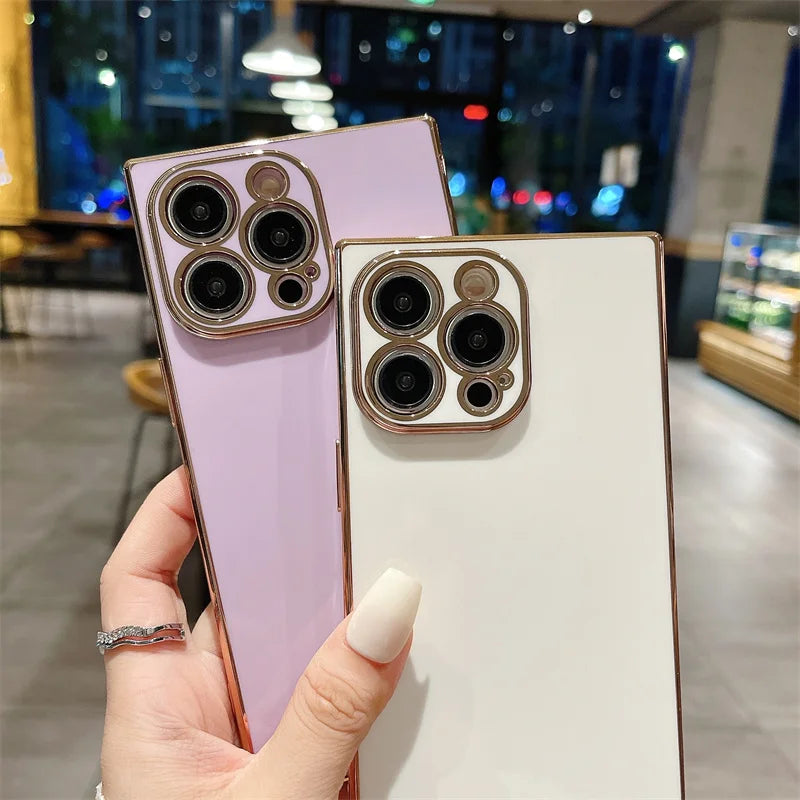 Gold Plated Square Case