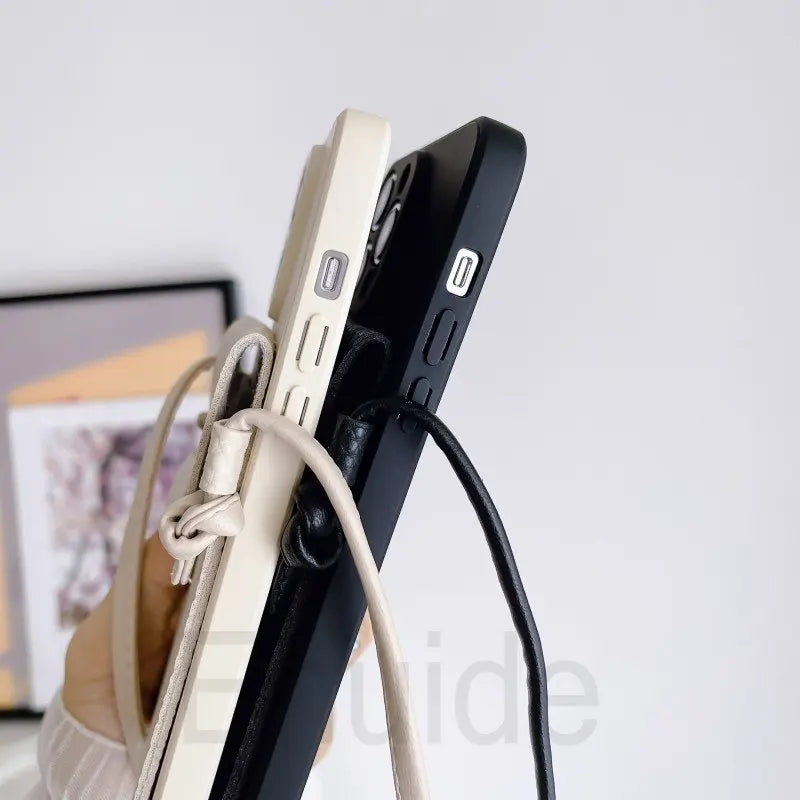 Soft Silicone Case with Card Wallet & Cross Body Strap