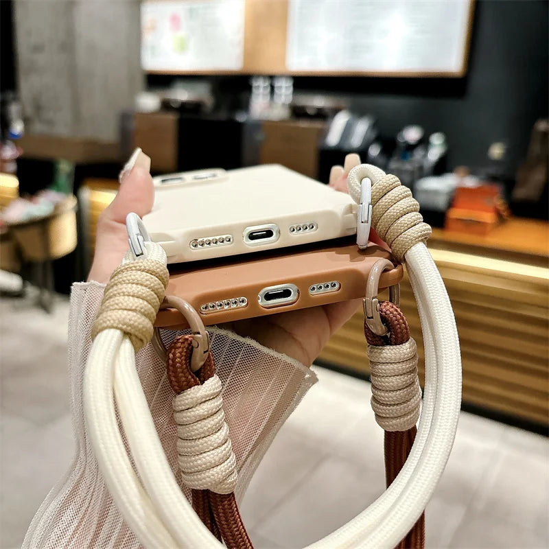 Matte Bumper Case with Lanyard Strap