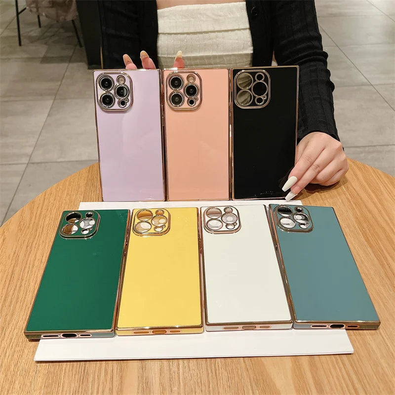 Gold Plated Square Case